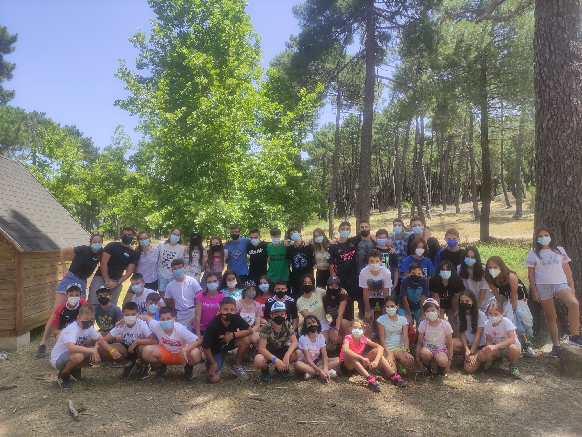 Participantes del campamento de Riópar